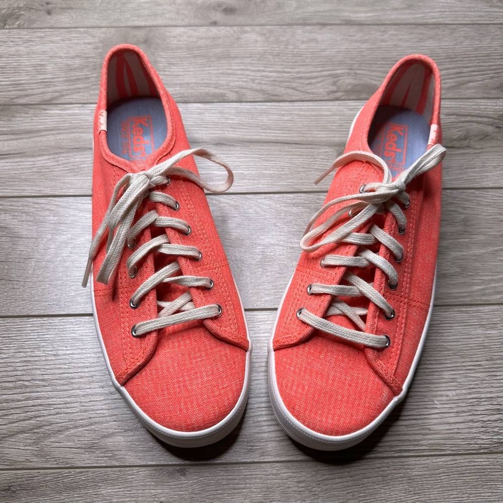 Keds women orange/pink sneakers, 8.5